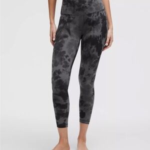 Lululemon Women's Black Tie-Dye Leggings